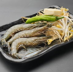 有頭海老バター焼き