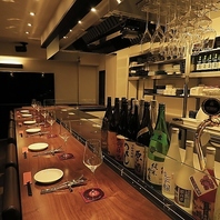 カウンター席はライブ感◎