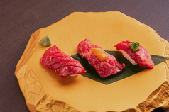 肉寿司盛り合わせ3種