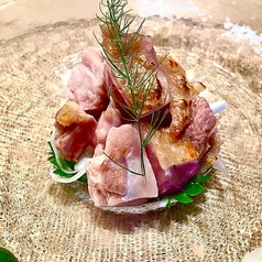 朝引き!地鶏頭ももたたき(雄鶏使用)