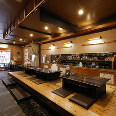 人気の禁煙掘りごたつ席！カーテンで仕切って半個室にもできます♪