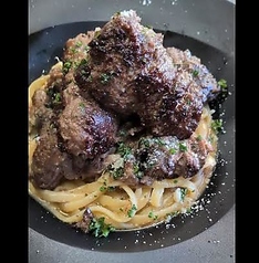 ここでしか食べられない肉パスタ♪