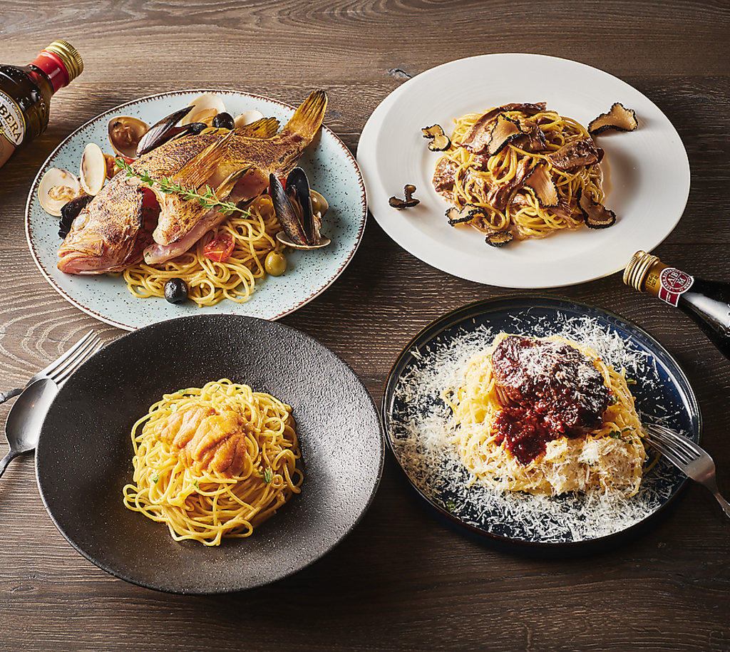 見た目のインパクト！豪華な食材をふんだんに使ったパスタ！