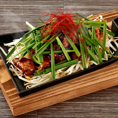 軍鶏のレバニラ