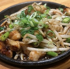 ぼんじりのニンニクの芽炒め