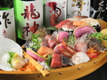 料理メニュー写真 握り寿司付き！豪華！鮮魚刺身１０点舟盛り！！