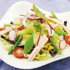 蒸し鶏と新鮮野菜のサラダ 胡麻ソース