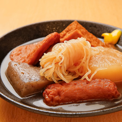 ごぼう天/厚揚げ/平天/こんにゃく/大根/糸こんにゃく/たまご/鶏もも(NEW)