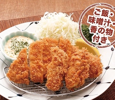 ロースかつとかきフライ定食(ロース120g）