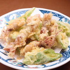 ホタルイカと甘長とうがらし天ぷら