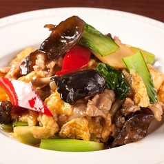 豚と卵と木耳炒め