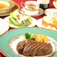 【ディナー】一番人気！特選牛肉網焼ビフテキコース12,650円 (税込)の写真