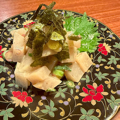 有機生芋刺身蒟蒻の酢味噌和え