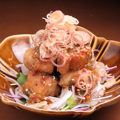 鰹竜田揚げ　香味ポン酢