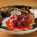 料理メニュー写真&nbsp;はらみユッケ風トリュフ添え