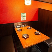 落ち着きのある和空間の店内です。