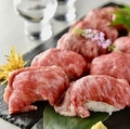 料理メニュー写真 和牛炙り肉寿司