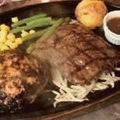 料理メニュー写真 カットステーキ＆牛肉100%ハンバーグ(100g / 180g)