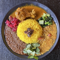 スパイスカレー贅沢3種あいがけ