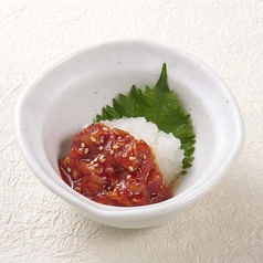 お漬物盛り合わせ／明太子チャンジャ