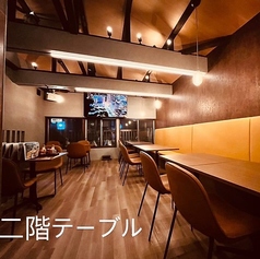 2階テーブル(20名様~貸切可)広々2階スペーステーブル席つなげてご案内も可能です!ご相談くださいませ♪