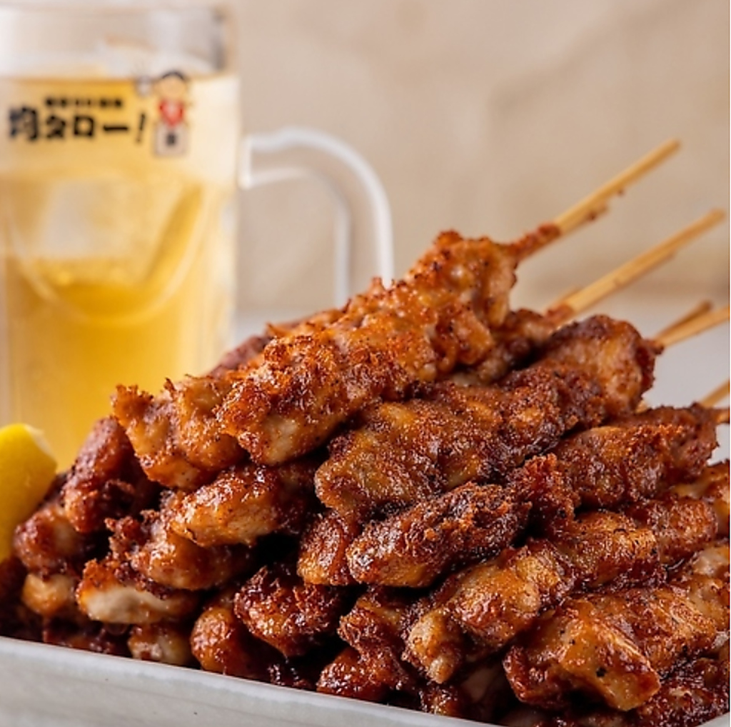 唐揚げ串は当店メニューで最安値！やみつきになること間違いなし♪ビールとの相性もばっちりです◎