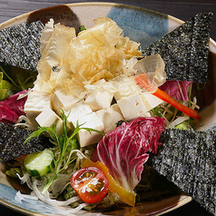 鮭節と豆腐のサラダ－チョレギドレッシング－