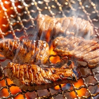 炭火焼きによる実演調理