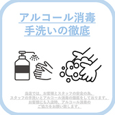 スタッフの頻繁な手洗い、手指の消毒、多数の人が触れる箇所の消毒をしております。