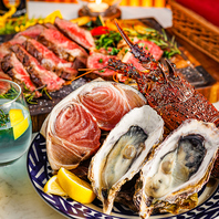 焼き牡蠣やマグロのステーキ！