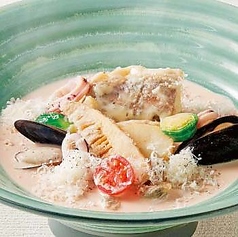 海鮮たっぷり 桜鯛クリーム アクアパッツァのおうどん