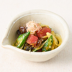 まぐろときざみ野菜のゆず胡椒風味