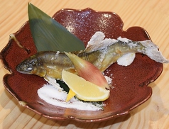高梁子持ちあゆの塩焼き