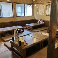 大型宴会が可能な掘りごたつ式のお座敷完備