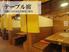【1階】はボックス席。半個室風でゆったり食事を楽しめる席になっています♪