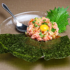 ネギトロたくのり巻ユッケ風