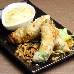 アボカドクリームチーズ肉巻き ハニーマスタードソース/マグロとクリームチーズ海苔和え