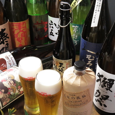 料理に合う日本酒などのお酒も多数ご用意しております◎