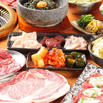 「1番人気！焼肉宴会 全12品5,000円コース」。〆はビビンバまたは冷麺がお選びいただけます。