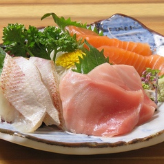 刺身の3点盛り合わせ
