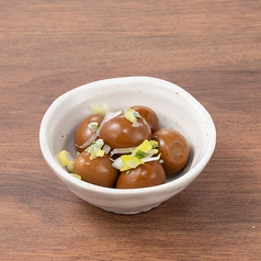 ウズラの黒たまり漬け