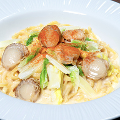 ホタテと白菜のクリームパスタ