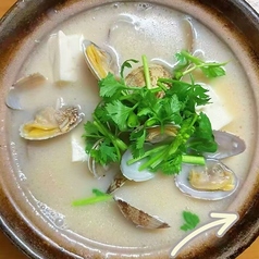 あさり豆腐土鍋煮