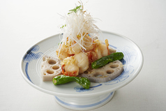 大海老の唐揚げ 葱山椒風味