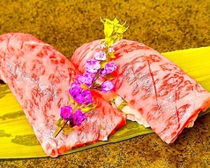 名物・仙台牛サーロイン炙りにぎり(2貫)
