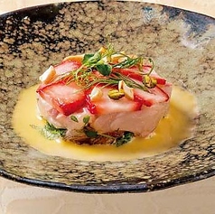 桜鯛と春野菜 黄身酢味噌ソース