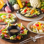 当店こだわり「有機野菜、低農薬野菜」を主に使用したお料理です。