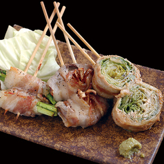 季節の豚巻き串 3本盛り