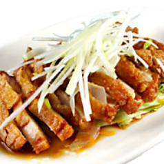 ユーリンチー/鶏の辛味噌炒め/鶏肉の黒酢炒め