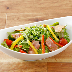 軍鶏ハムと九条ネギのサラダ